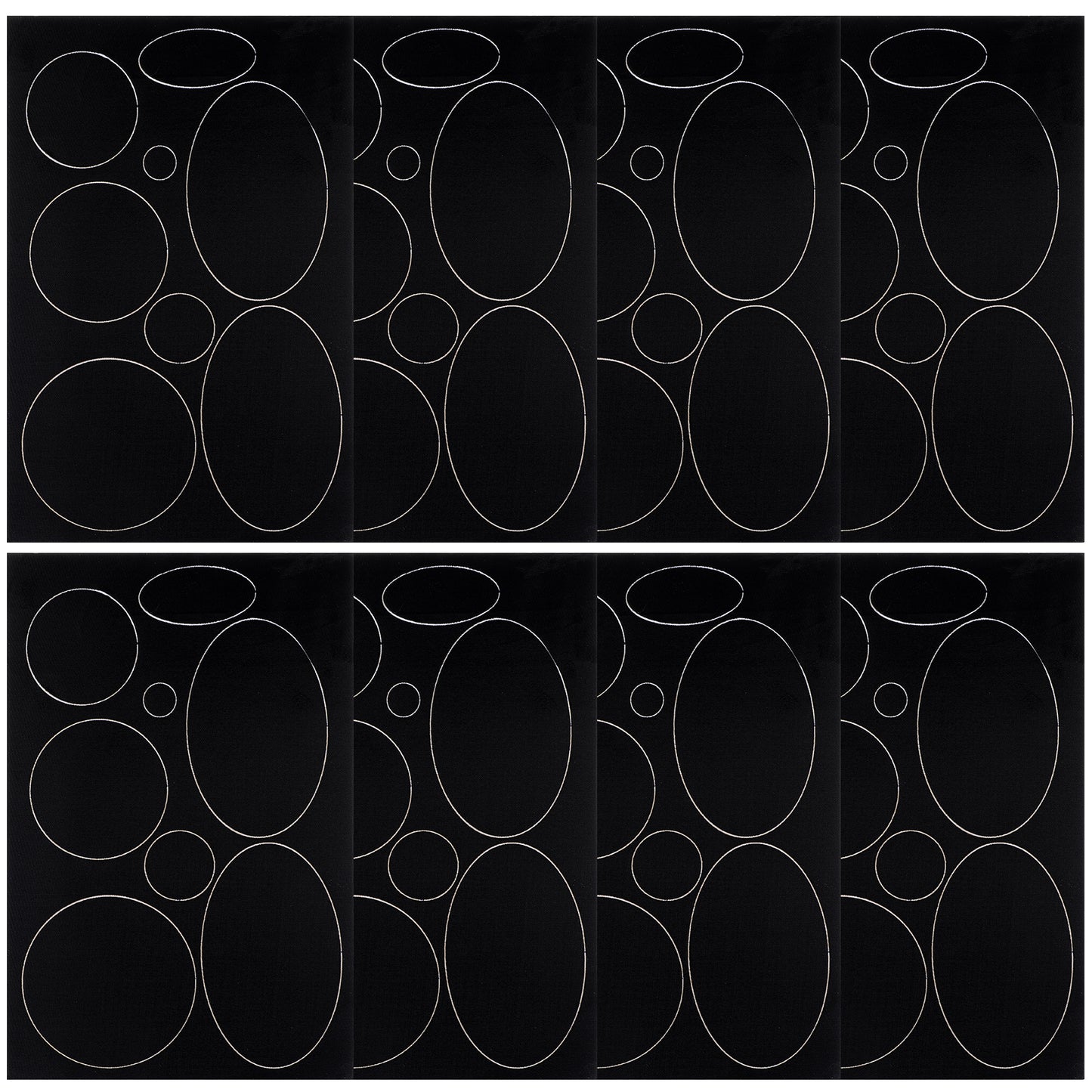 8 Sheet Down Jacket Repair Patch,Self Adhesive Fabric Repair Patches,Waterproof Iron on Patches for Clothing,Round and Oval Shape Black Fabric Repair Patch for Coat Clothing Tent Sleeping Bags.