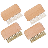 Natural Beech Wood Nail Brush Non-Slip Hand and Toenail Cleaning Brush Compact and Durable Bristle Scrub for Cleaning Upholstery, Car Interior Cleaning, Furniture, Couch, Sofa