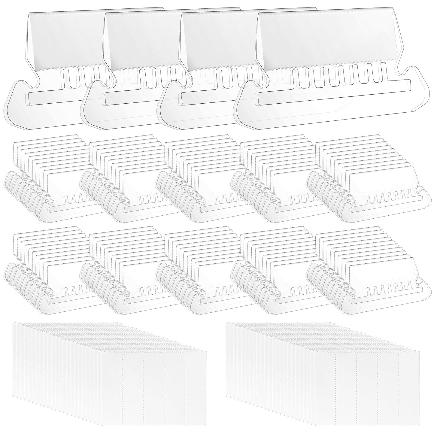 File Folder Tabs,100 Sets File Folder Labels,2 Inch Plastic Tabs and Inserts for Hanging Folders, Quick Reading and Classification