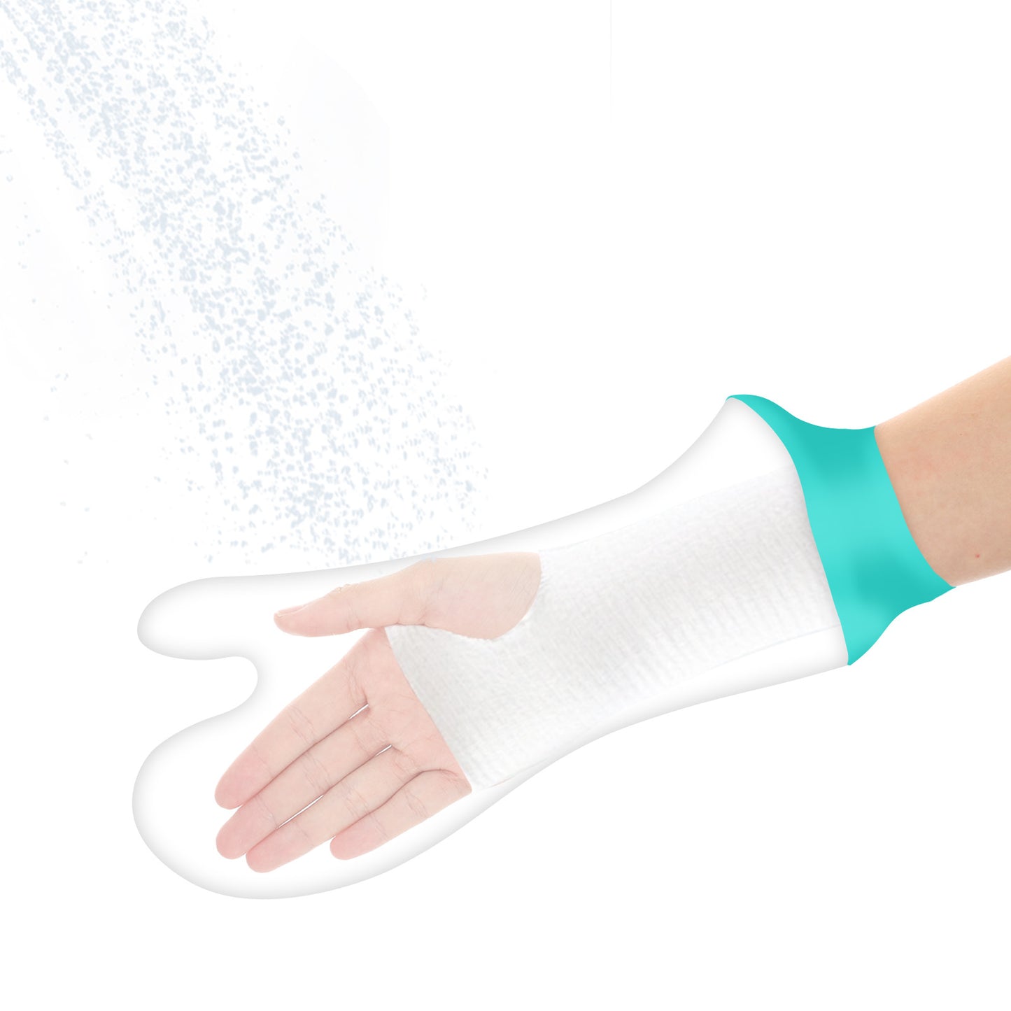 Waterproof Cast Covers for Shower Arm, Hand Cast Cover for Shower, Reusable Soft Silicone Bag Protector for Adult Wrist and Finger Surgery Recovery, Swimming Bathing Watertight Guard