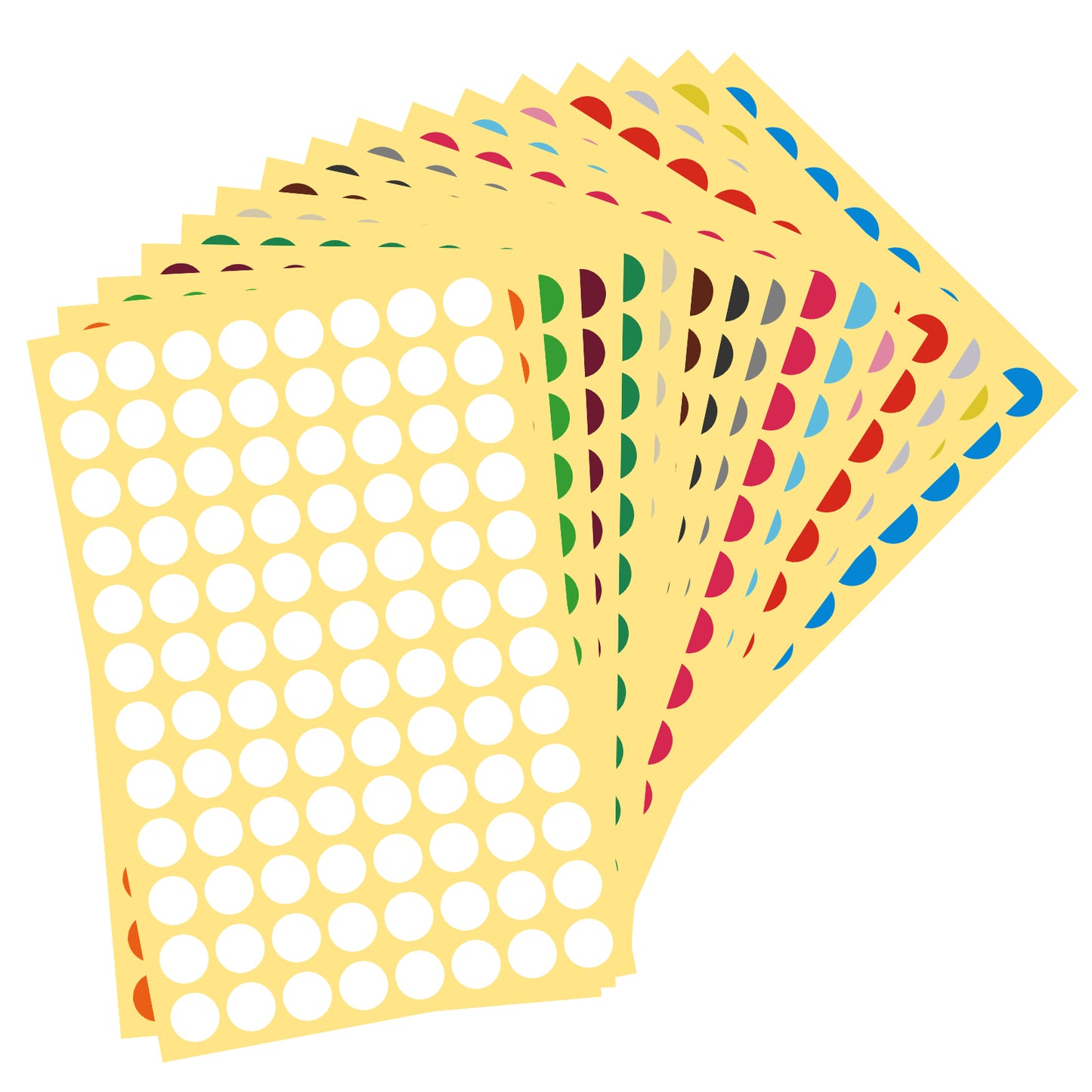 6528 Pcs Colored Dot Stickers Small Dot Stickers 16 Colors Small Circle Stickers Dot Stickers for Toddlers Kids Classroom,Office, Papers(16mm/0.62in)