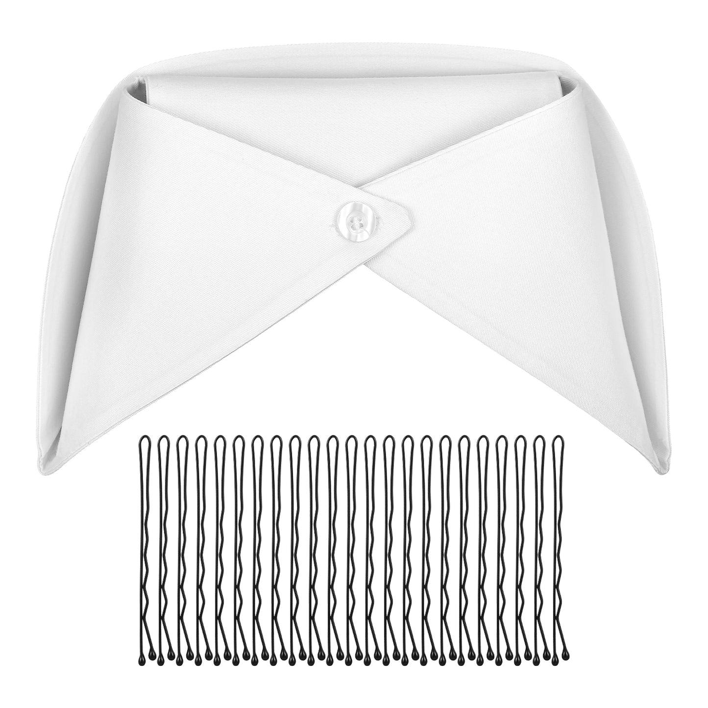 DIVINA VITAE White Nurse Hat Headband, Professional Nurse Cap Costume With 24 Hair Pins, Polyester Material, Standard Size For Nursing Ceremony Halloween Cosplay