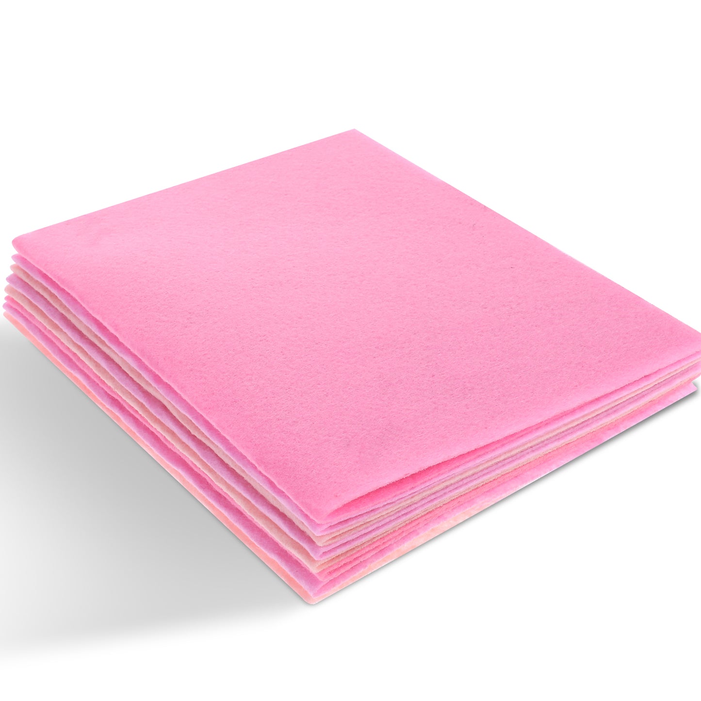 Felt Sheets for Crafts 9PCS 11.8 * 7.9in Wool Stiff Felt Sheets Soft Fabric Skin Felt DIY Patchwork Rug Arts and Crafts Fabric Pieces (3 Pink)