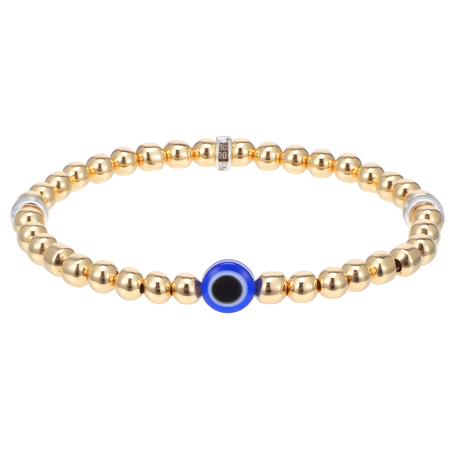 HekouJiub Evil Eye Bracelet for Women Gold Dainty Bead Bracelet with Evil Eye Charms Good Luck Protection Stretch Bracelets for Friends Sisters