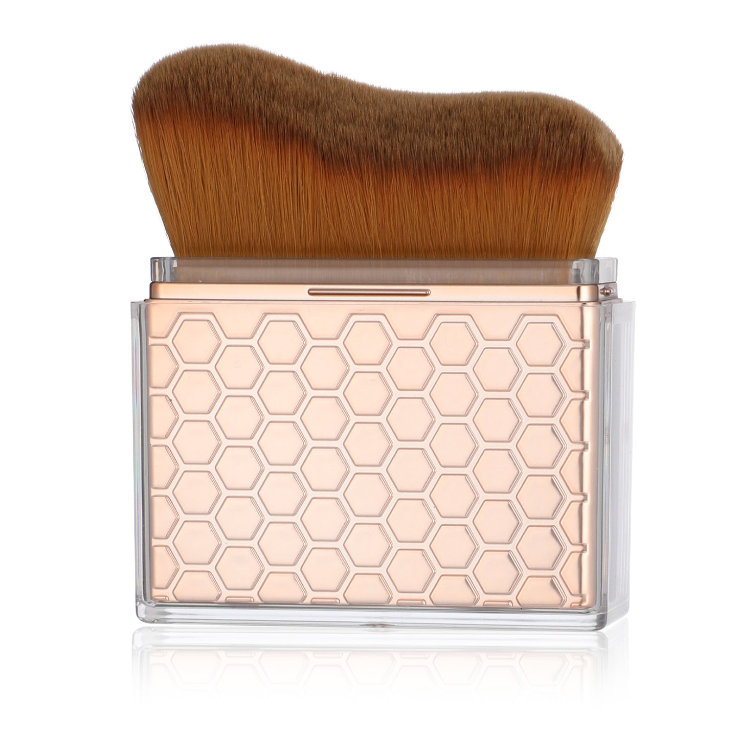 Retractable Self Tanning Brush with Cover, Wavy Foundation Brush, Portable Body Makeup Brushes for Mixing Tanning Liquid Foundation Sunscreen Body Face Legs Arms