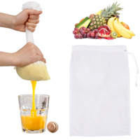 Tucnoeu 4 Pack Nylon Nut Milk Bag 8 × 12 Inches Fine Mesh Cheese Cloth Multiple Usage Reusable Food Strainer Professional Cold Brew Filter for Straining Juice Coffee Yogurt Tea (Nylon, 12×8 in)