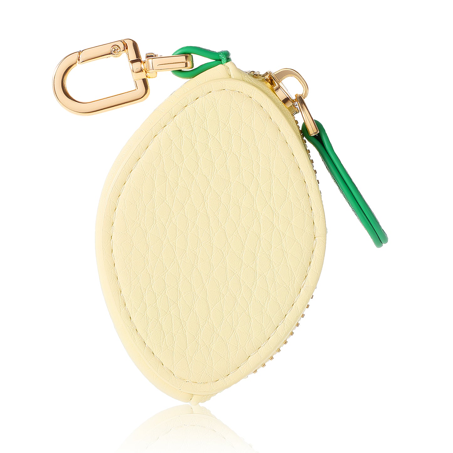 Josojoou Lemons Small Coin Purse, Leather Mini Lemon Purse Keychain, Lemon Purse with Zipper, Cute Fruit Coin Wallet, Can be Used as A Backpack Pendant, Keychain, Necklace And Ring Storage