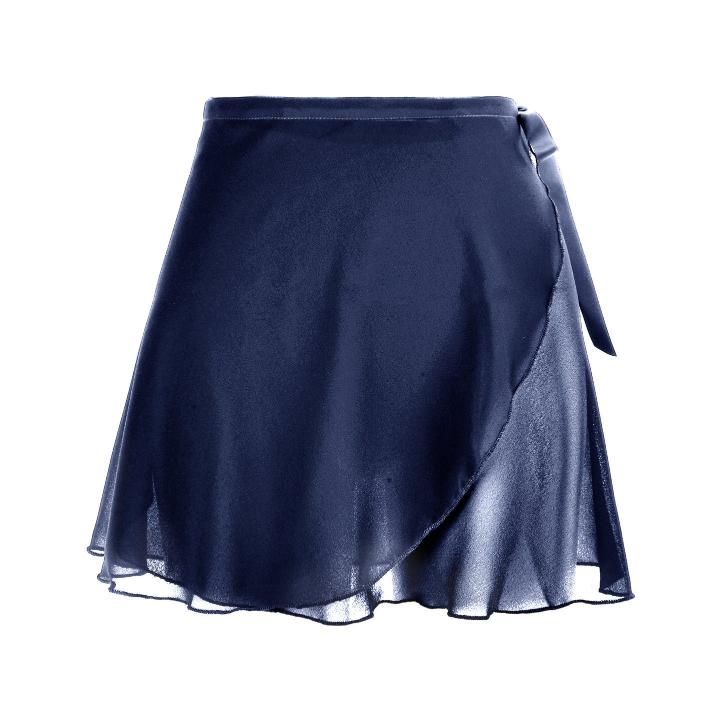 Women's Ballet Wrap Skirt Chiffon Dance Wrap Skirt with Adjustable Waist Tie Gymnastics Ballet Skirts for Women (Dark Blue)