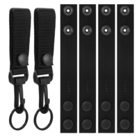 Lusofie 6 Pcs Belt Keepers for Duty Belt, Nylon Duty Belts Keepers, Belts Loop Keeper, Key Holder with Double Snaps and Strong Metal Key Clip
