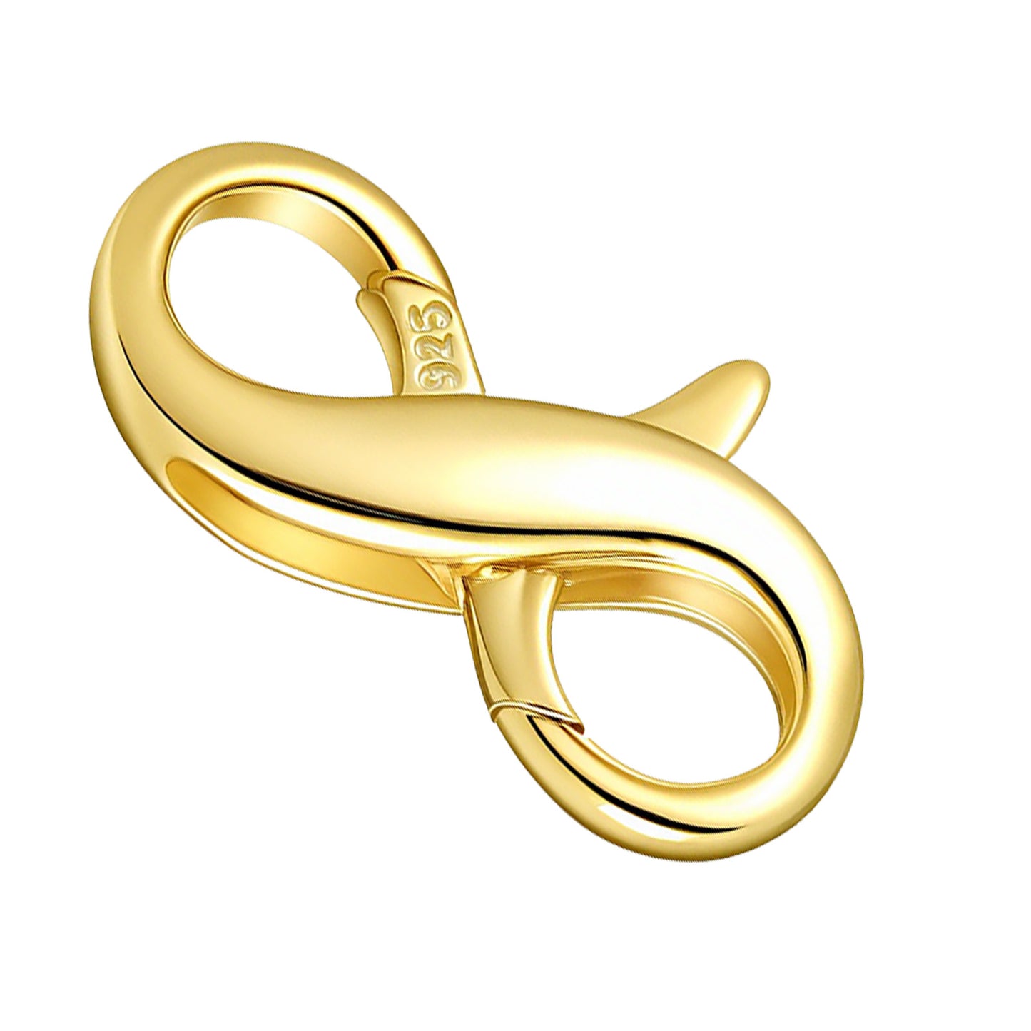 925 Sterling Silver Lobster Clasp Double Opening Lobster Claw Clasps for Jewelry Making Bracelet Necklace Extender Clasps(Gold)