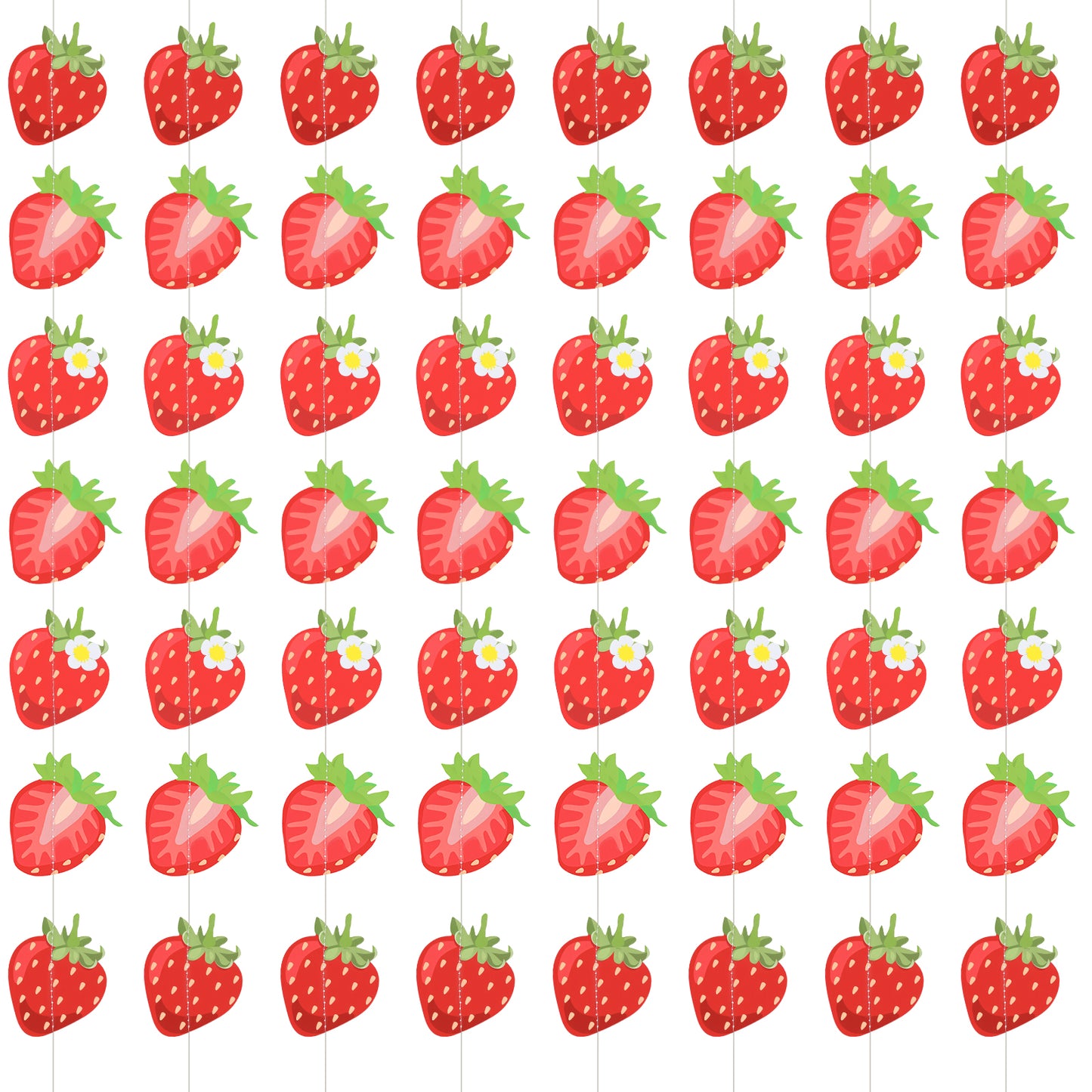 8pcs Strawberry Garland Strawberry Decor Strawberry Party Decorations Strawberry Shortcake Birthday Decorations Strawberry Baby Shower Decorations Party Supplies Decor