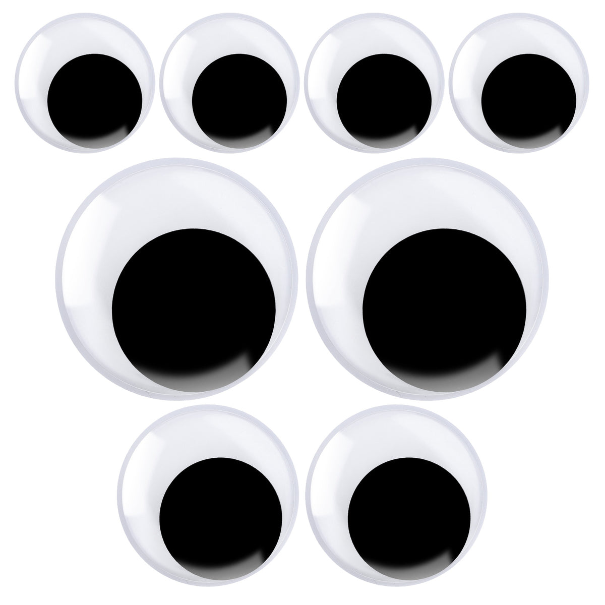 Ziuohaa 8 Pcs Large Googly Eyes Self Adhesive - 5/8/10 cm Giant Googly Eyes