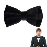 Lusofie Black Velvet Bow Tie, Adjustable Bowtie, Pre-Tied Bow Ties for Men, Elegant Formal Tuxedo Bowties for Weddings Parties and Business Gifts(Black)