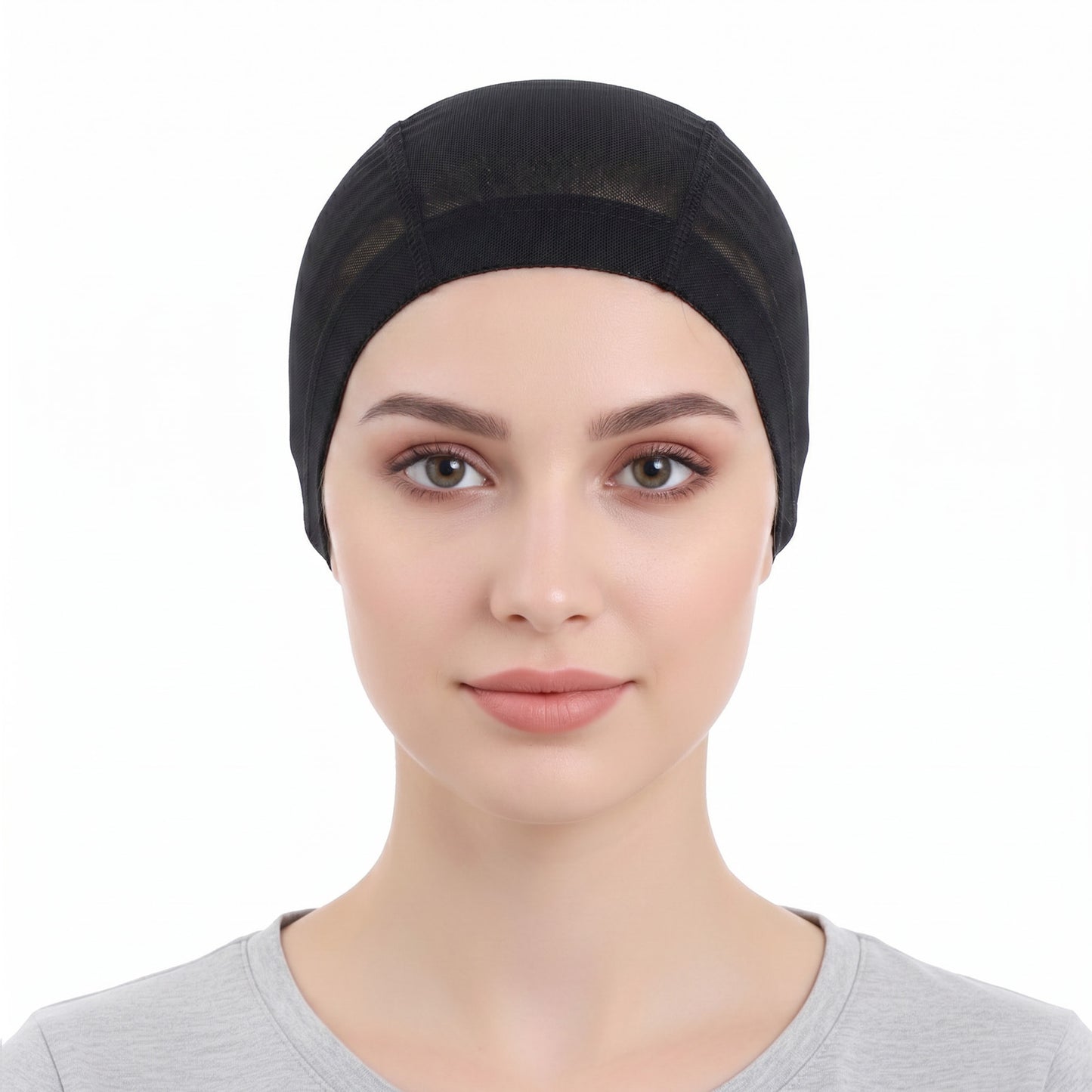 2-Pack Non-Slip Wig Cap, Breathable Nylon Mesh Wig Liner for Sensitive Scalps, Skin-Friendly Elastic Edge Wig Grips, Invisible Under Lace Front Wigs for All-Day Secure Hold & Comfort
