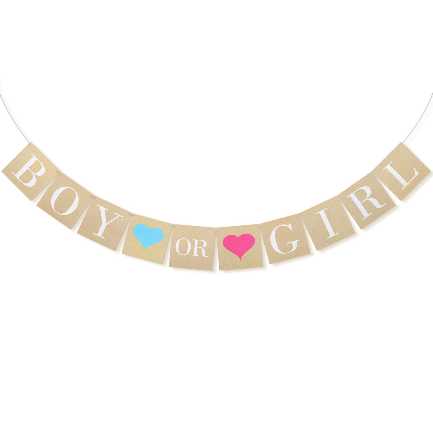 Boy or Girl Banner Kraft paper Gender Reveal Banner for Boy or Girl Baby Shower Reveal Party Gender Reveal Sign for Pregnant Mommy Gift Party Decorations