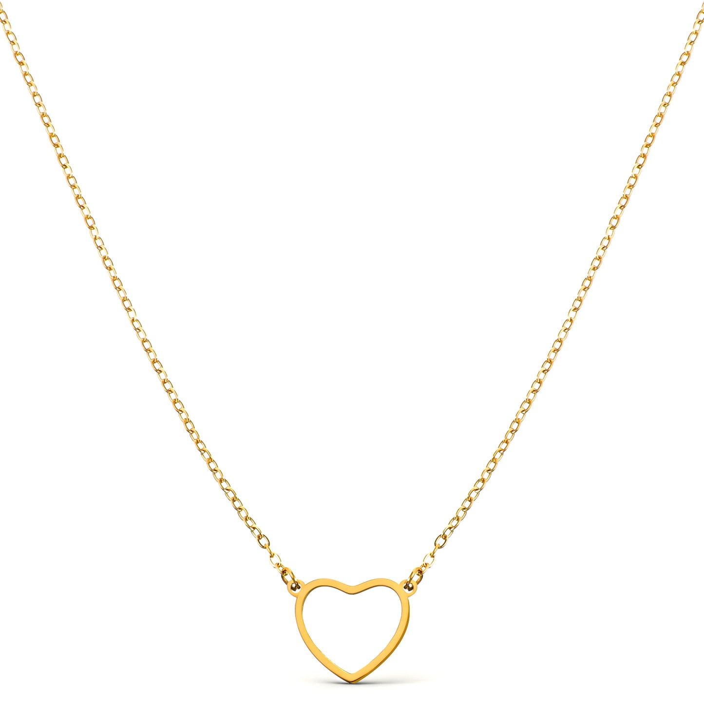 Josojoou Dainty Gold Heart Necklace for Women - Tiny Heart Pendant Choker, Delicate Love Chain Jewelry, Valentines Day Gifts for Her, Girlfriend, Wife