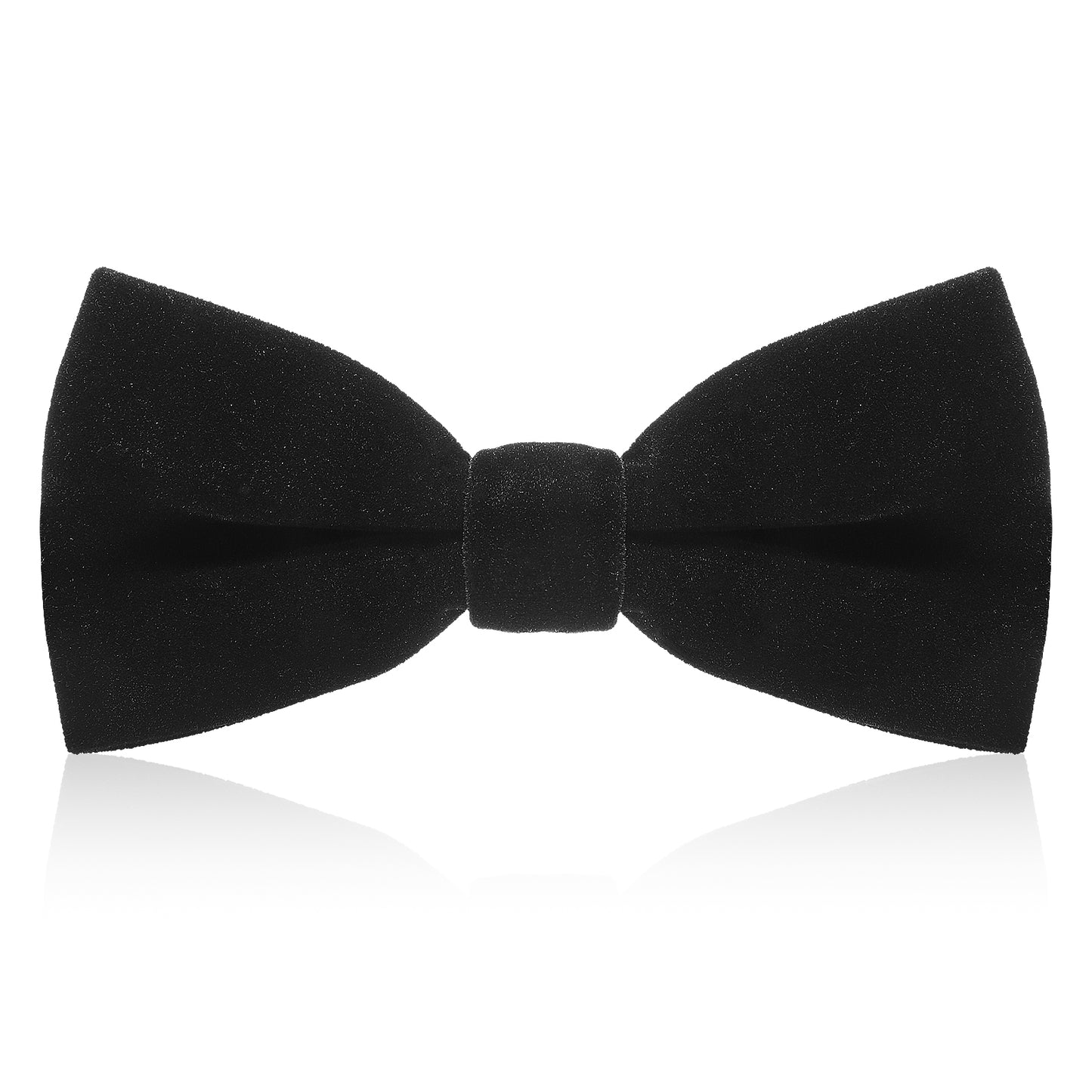 Black Velvet Bow Tie for Men Pre-Tied Tuxedo Bow Ties Adjustable Solid Bowtie for Formal Weddings Party Business Events