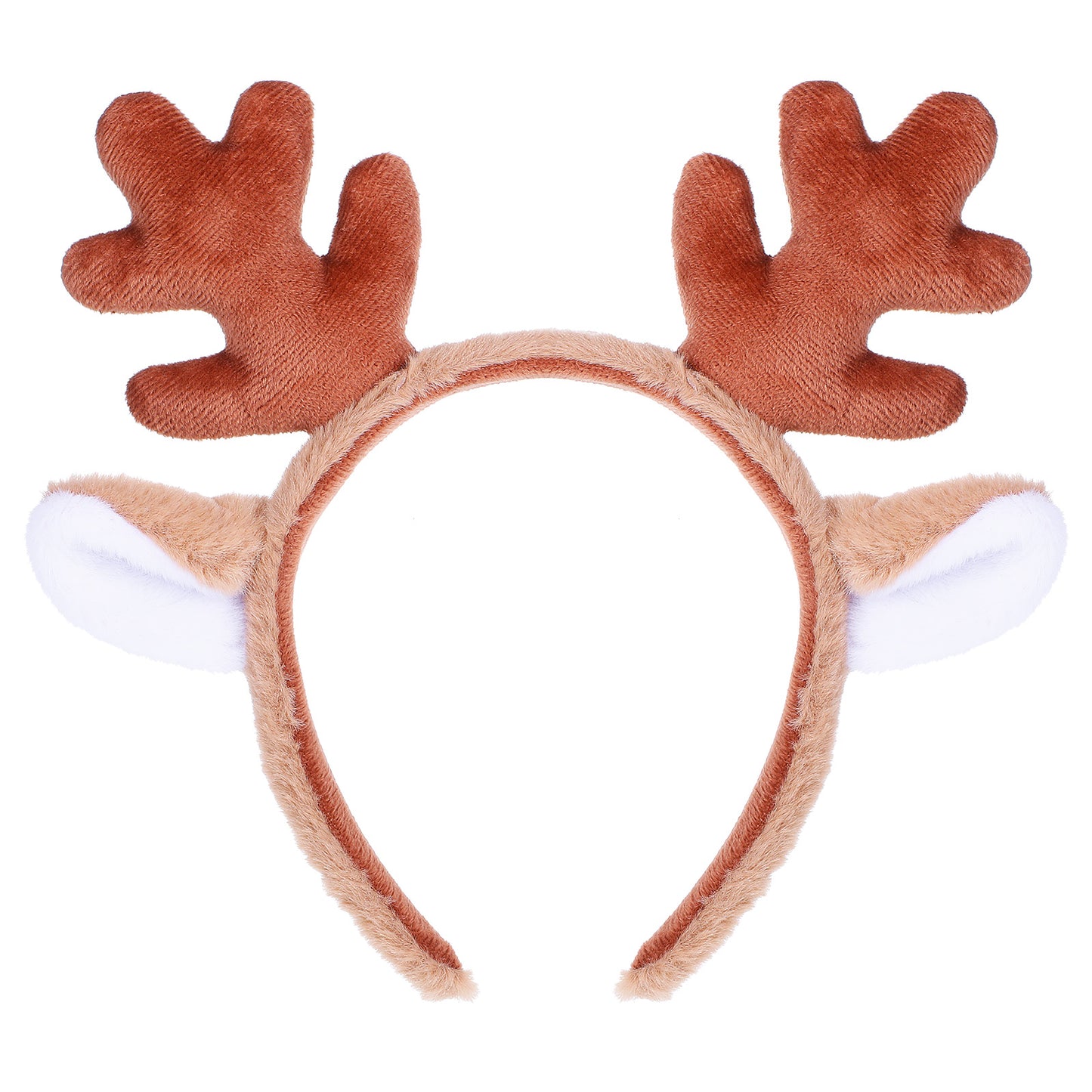 HaiFafafaing Reindeer Antlers Headband, Fluffy Animal Deer Ears Headband, Christmas Halloween Party Cosplay Costume Accessory