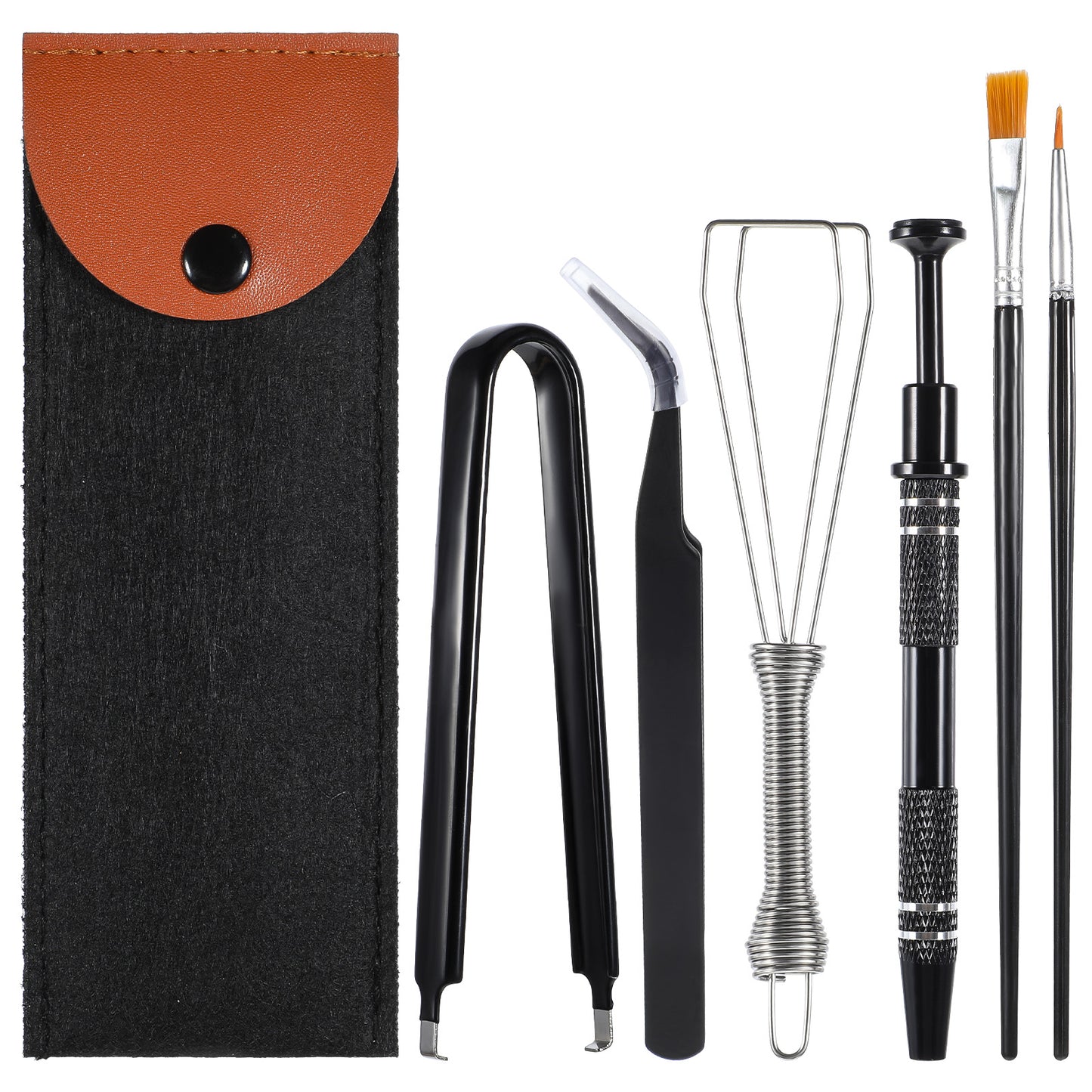 Tucnoeu Keyboard Remover Tool Kit - 7-Piece Set, Keycap Puller Includes 5g Keyboard Lube, Switch Puller, Lubricating Pen, Cleaning Brush, Tweezers, 4-Jaw Gripper, and Key Cap Puller