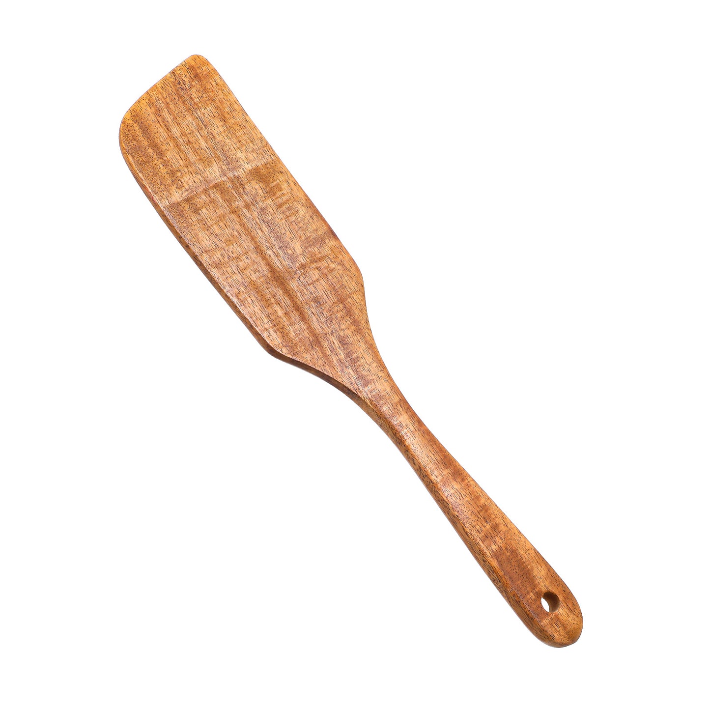 Wooden Spatula for Cooking 12.2 Inches Flat Wooden Spatula Wood Wok Spatulas for Kitchen Long Handle Egg Flipper Spatulas Turner Scraper with Hanging Hole for Non Stick Cookware