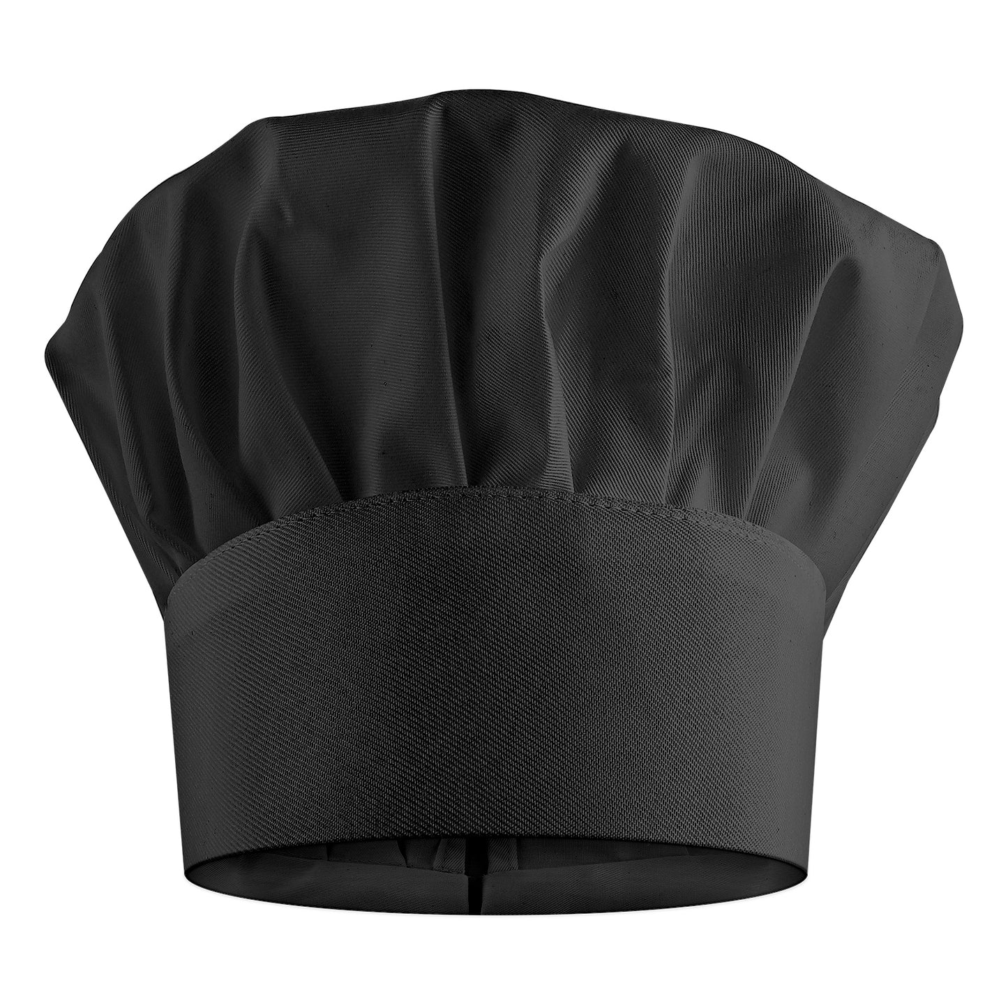 Lusofie Adult Chef Hat Adjustable Kitchen Chef Cooking Hats Elastic Black Baker Hat for Men Women(L(for Adult))