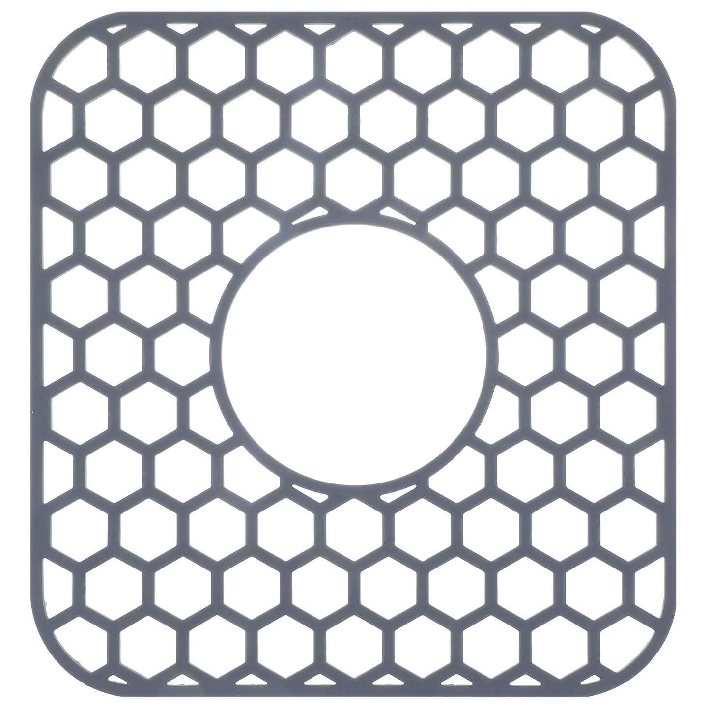 Silicone Sink Protectors for Kitchen Sinks, 12.4 x 11.5inch Sink Mats for Bottom of Kitchen Sinks Stainless Steel, Kitchens Mats Non-Slip Heat-Resistant(Grey)