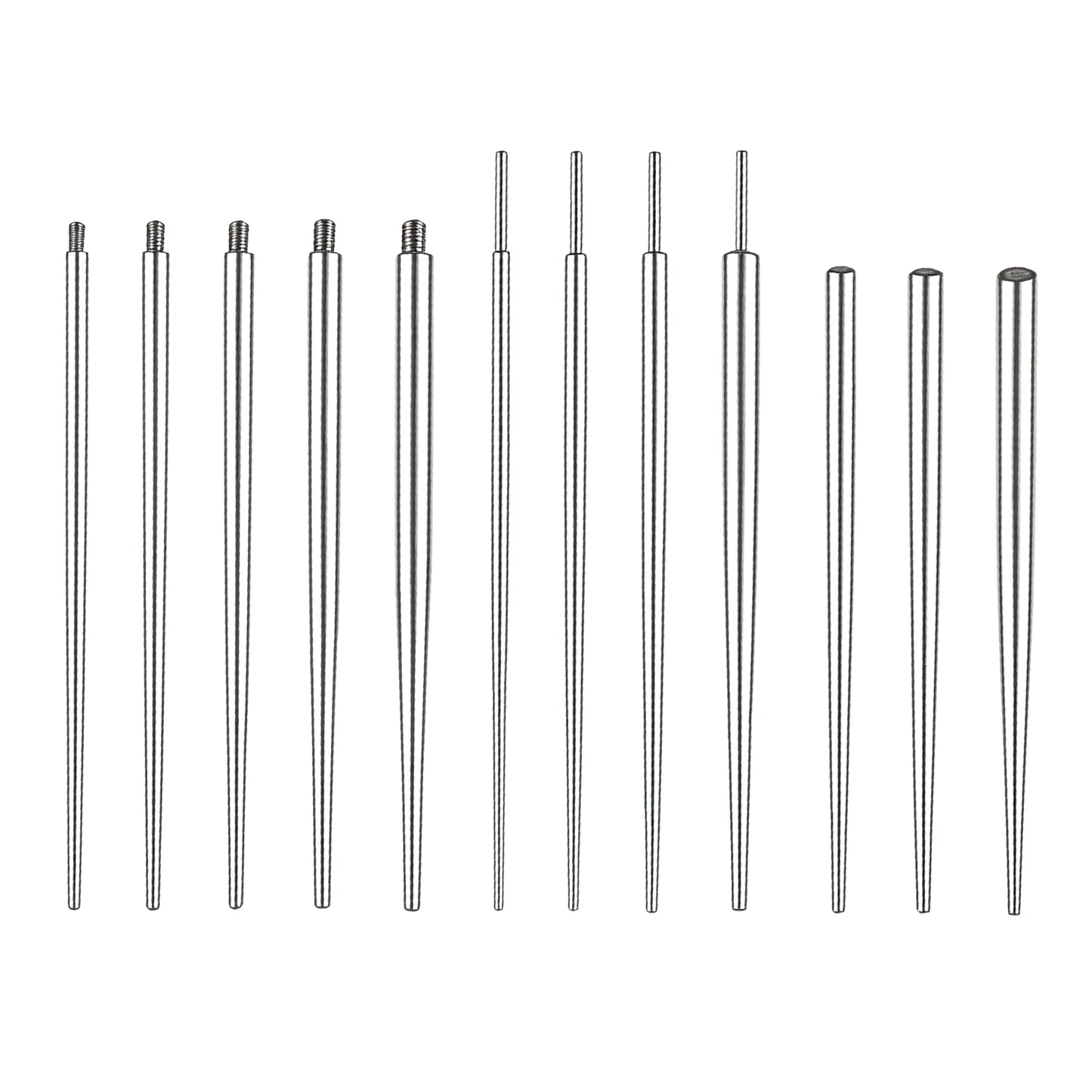 Tucnoeu 12PCS Stainless Steel Piercing Taper 14G 16G 18G 20G Piercing Changing Tool Kit for Nose, Ear, Navel, Lip, Eyebrow