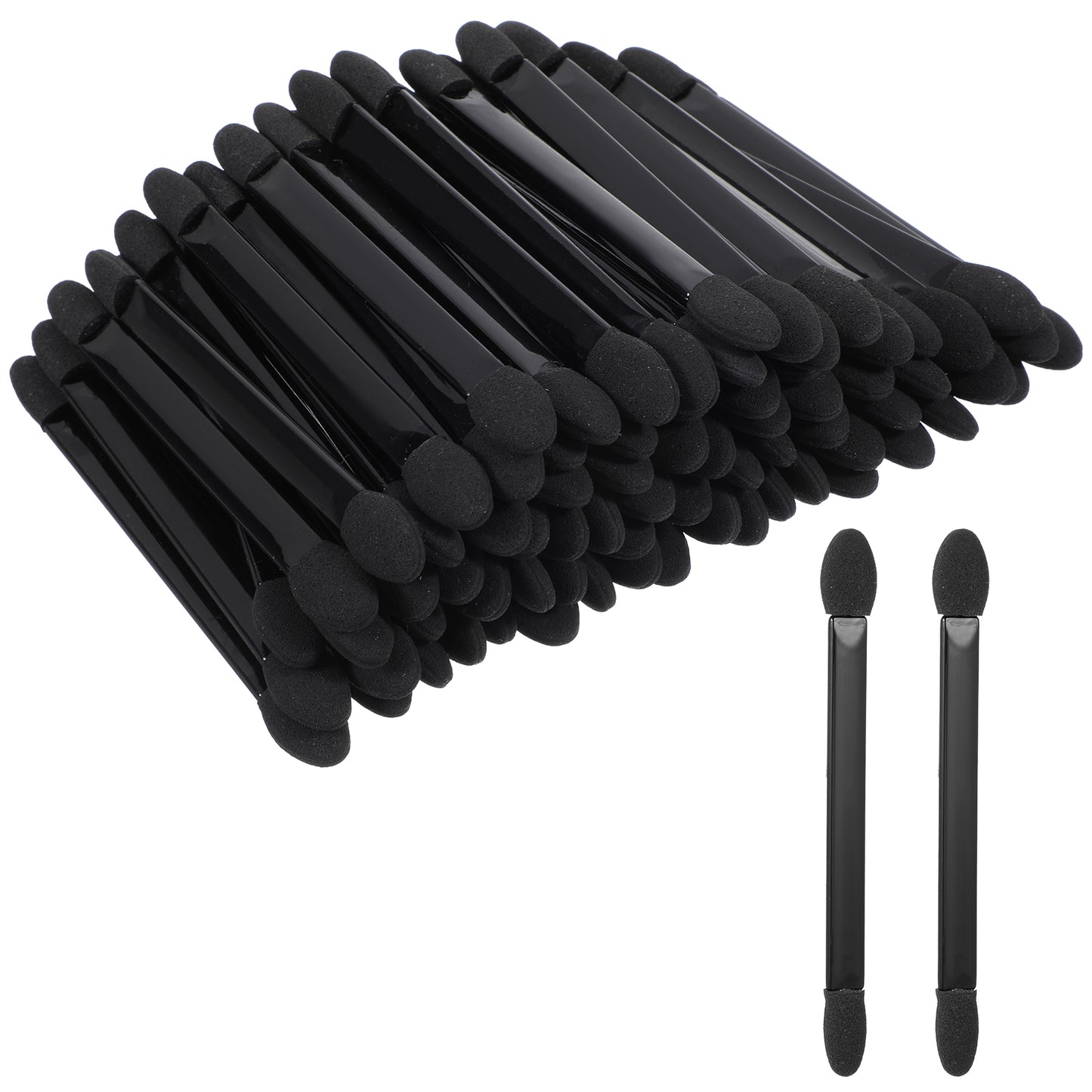 100Pcs Eye Shadow Applicators Double-Ended Eyeshadow Sponge Brushes Disposable Eye Makeup Applicators Sponge Tip Eye Shadow Brush Cosmetic Tool(3.4 Inch Length)