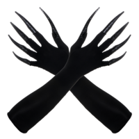 Tucnoeu Black Claw Gloves Halloween Costume Accessories - Gloves with Claws for Scary Halloween Costumes (gloves & 10pcs claws)