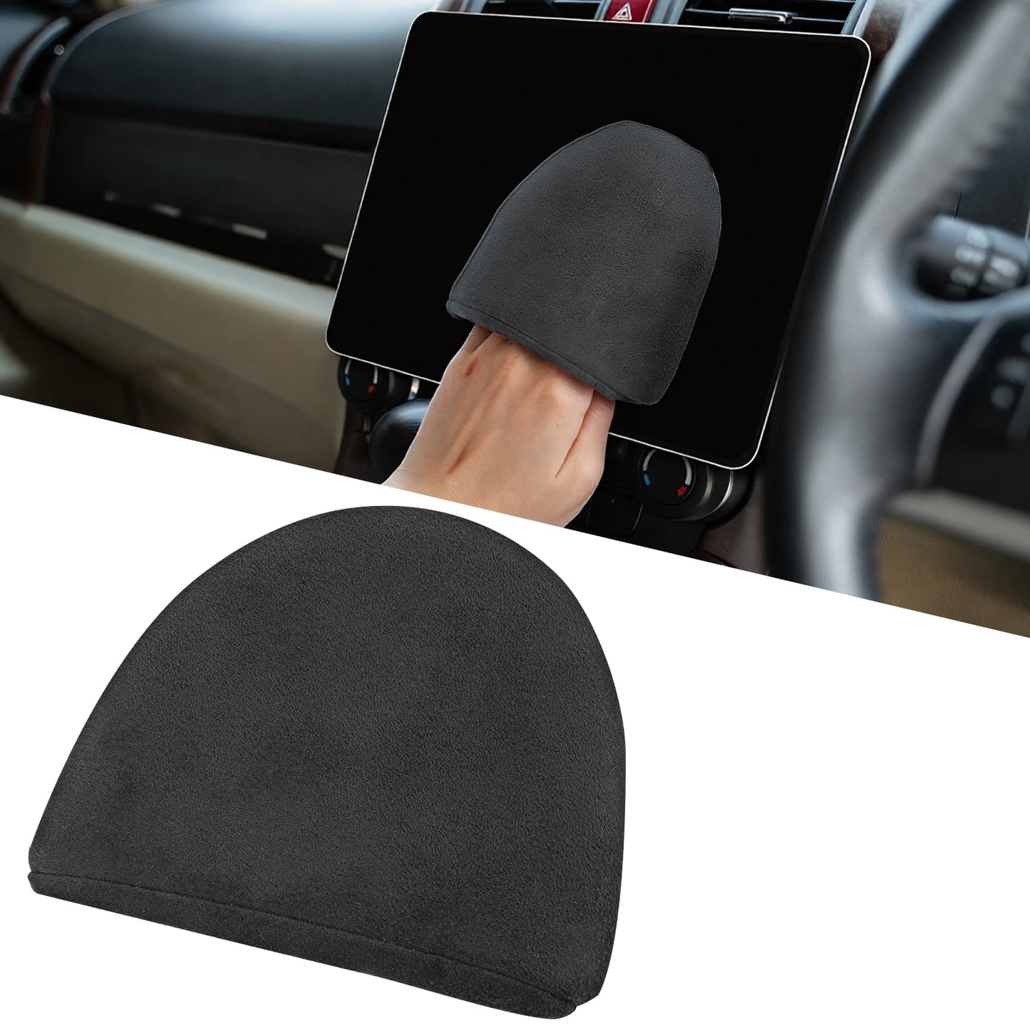 Neyauo Microfiber Cleaning Cloth, Car Screen Cleaner, Foldable Touch Screen Cleaner, Dashboard LCD Display Cleaner, Interior Car Accessories(Triangle)