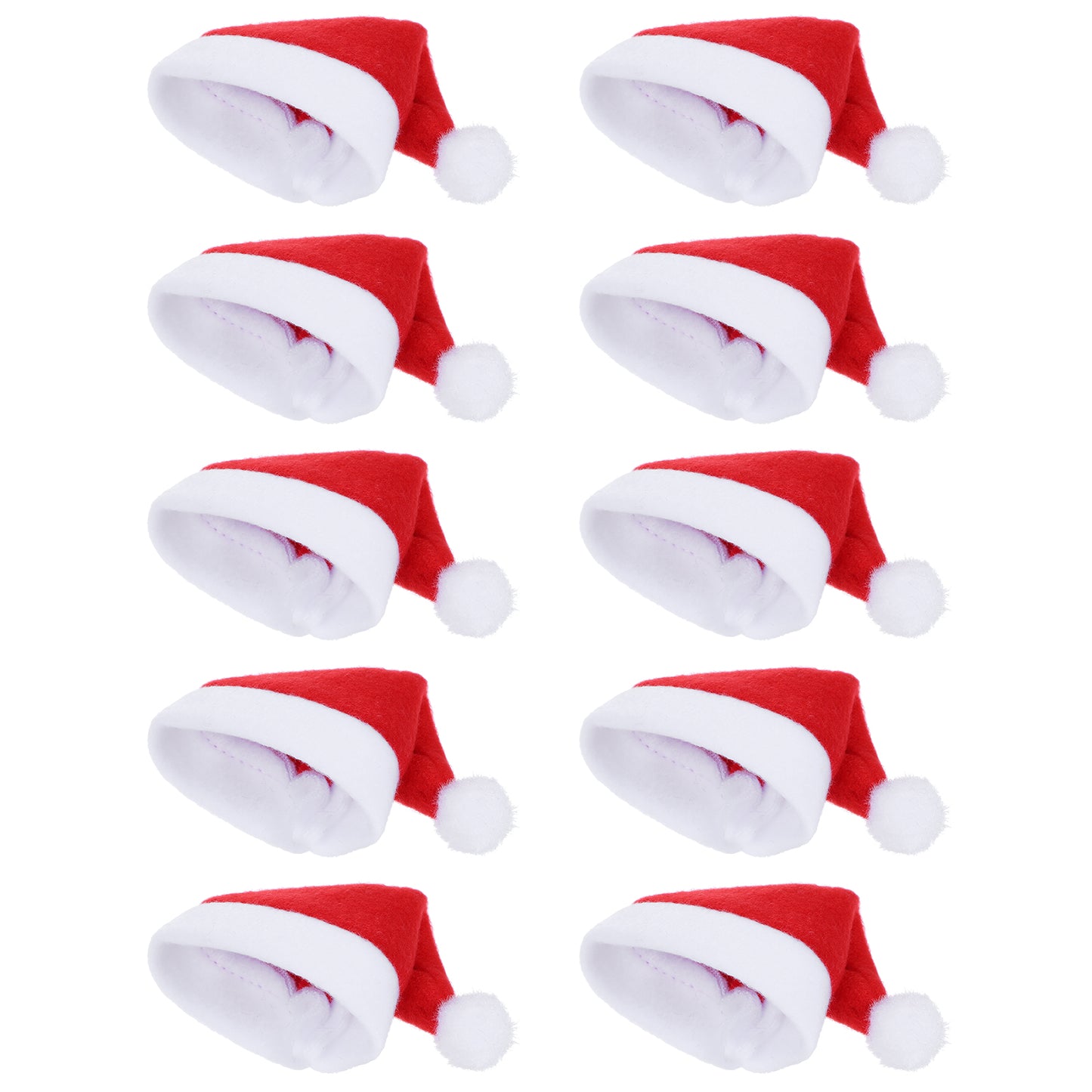 Lusofie 10 Pcs Mini Santa Hats For Crafts,Wine Bottles Cover Small Christmas Hat Xmas Party Table Dinner Decorations,Santa Hats For Crafting Home Christmas Decor