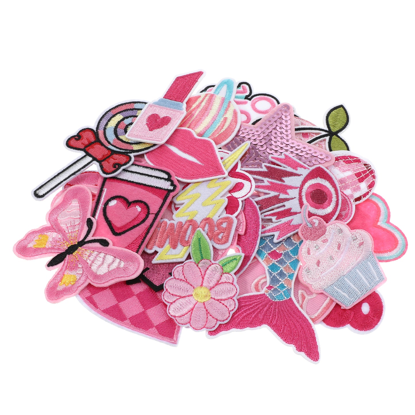 Pink Style Iron On Patches