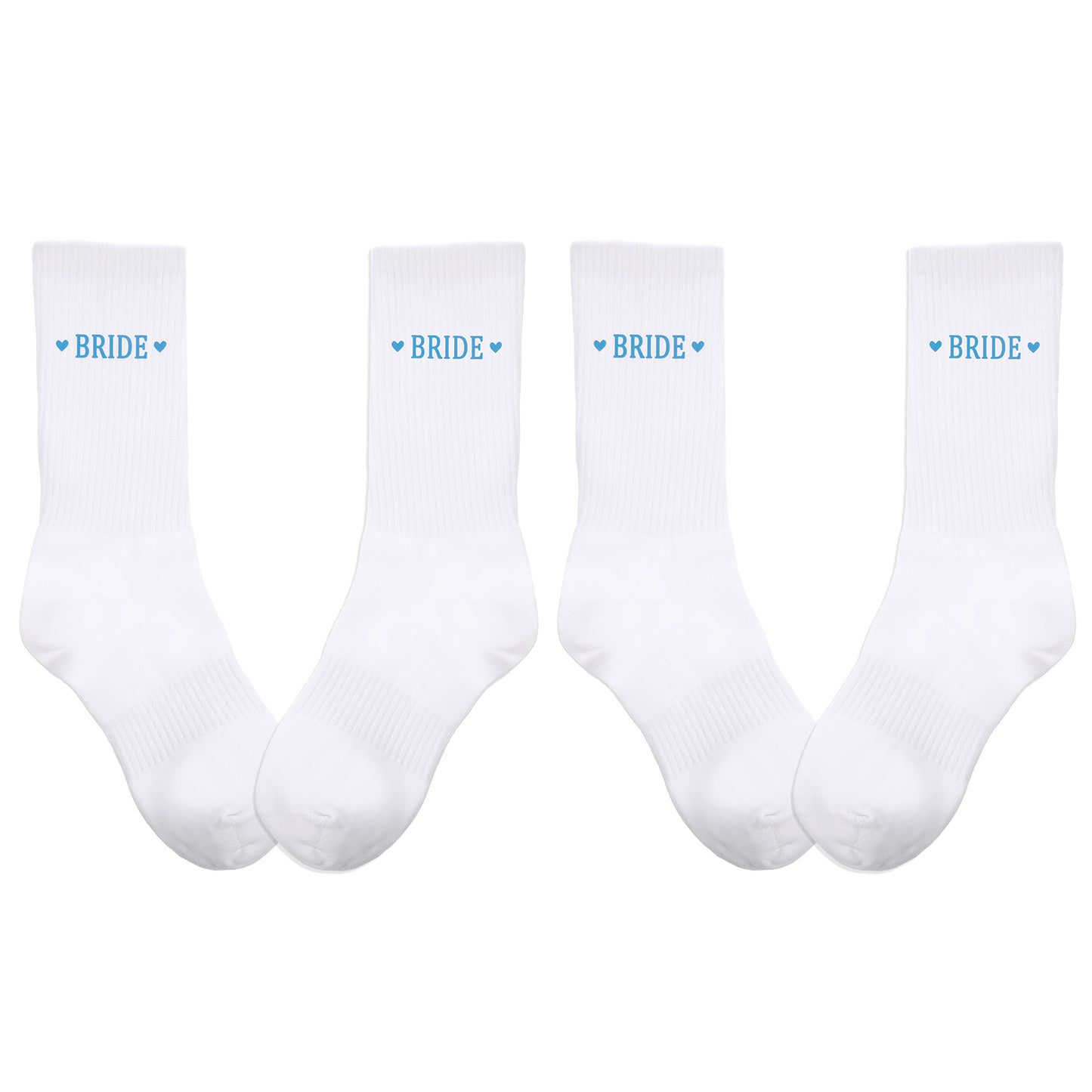 Josojoou Something Blue Bride Socks - 2 Pair Soft Cotton “Bride toBe” Socks for Wedding Day, Honeymoon & Bachelorette Gift | Cute Bridal Party Gifts for Bridesmaids, Engagement & Wedding Essentials