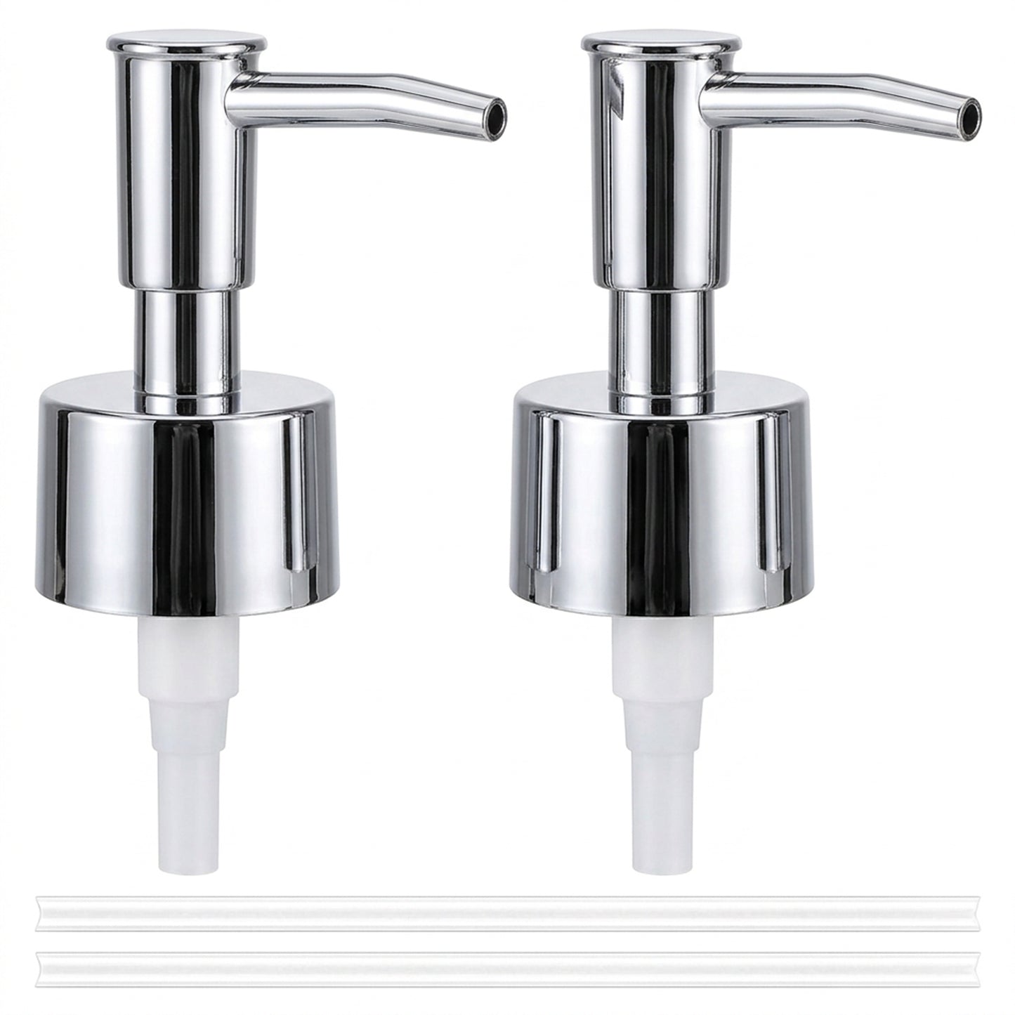Soap Pump Replacement Leak Proof Soap Dispenser Pump Replacement for Kitchen Bathroom Worktop Bottles for Round 25 mm Neck Bottles, 28/400 Thread Size(Silver)