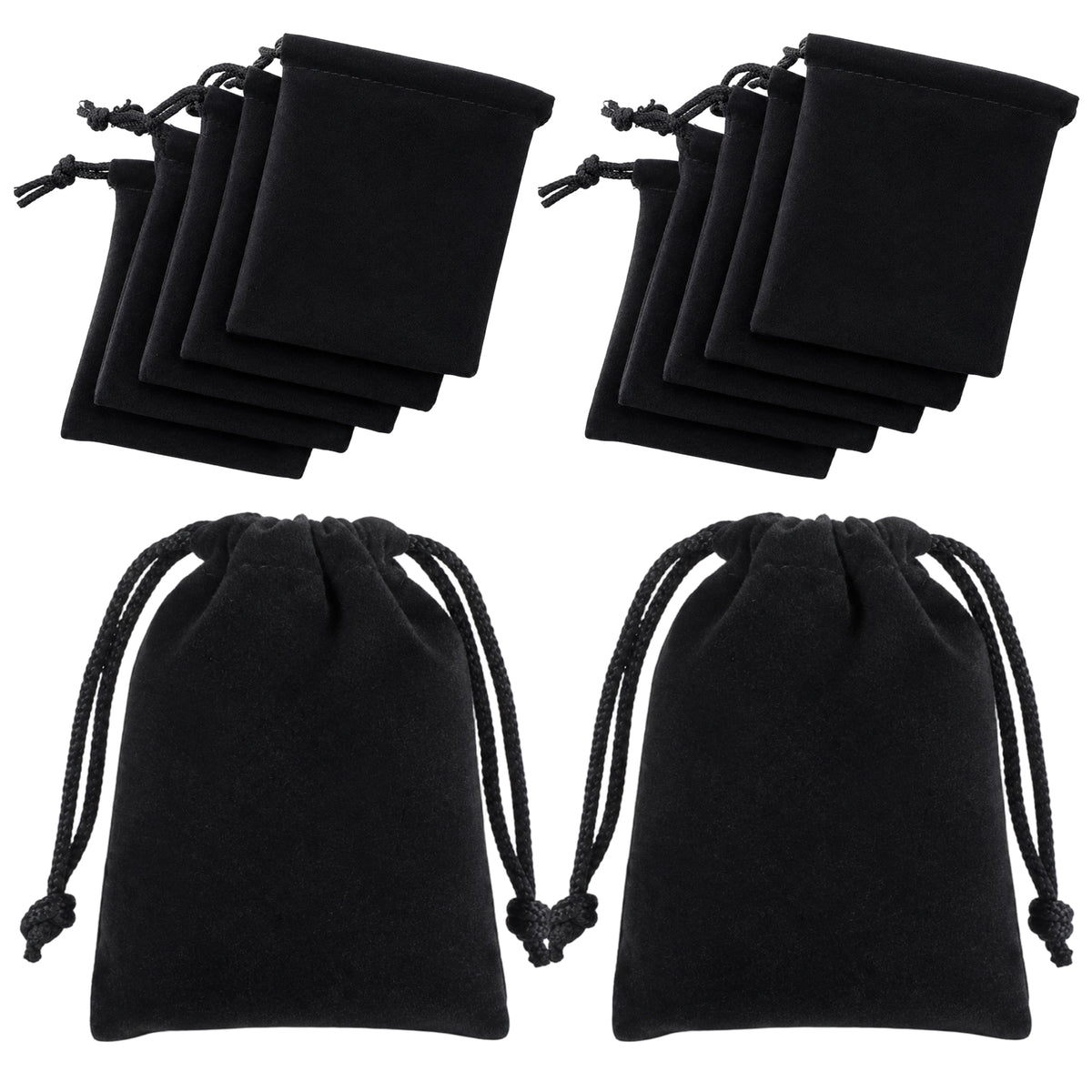12Pcs Velvet Small Drawstring Pouch, Jewelry Pouches, Drawstring Gift Bags