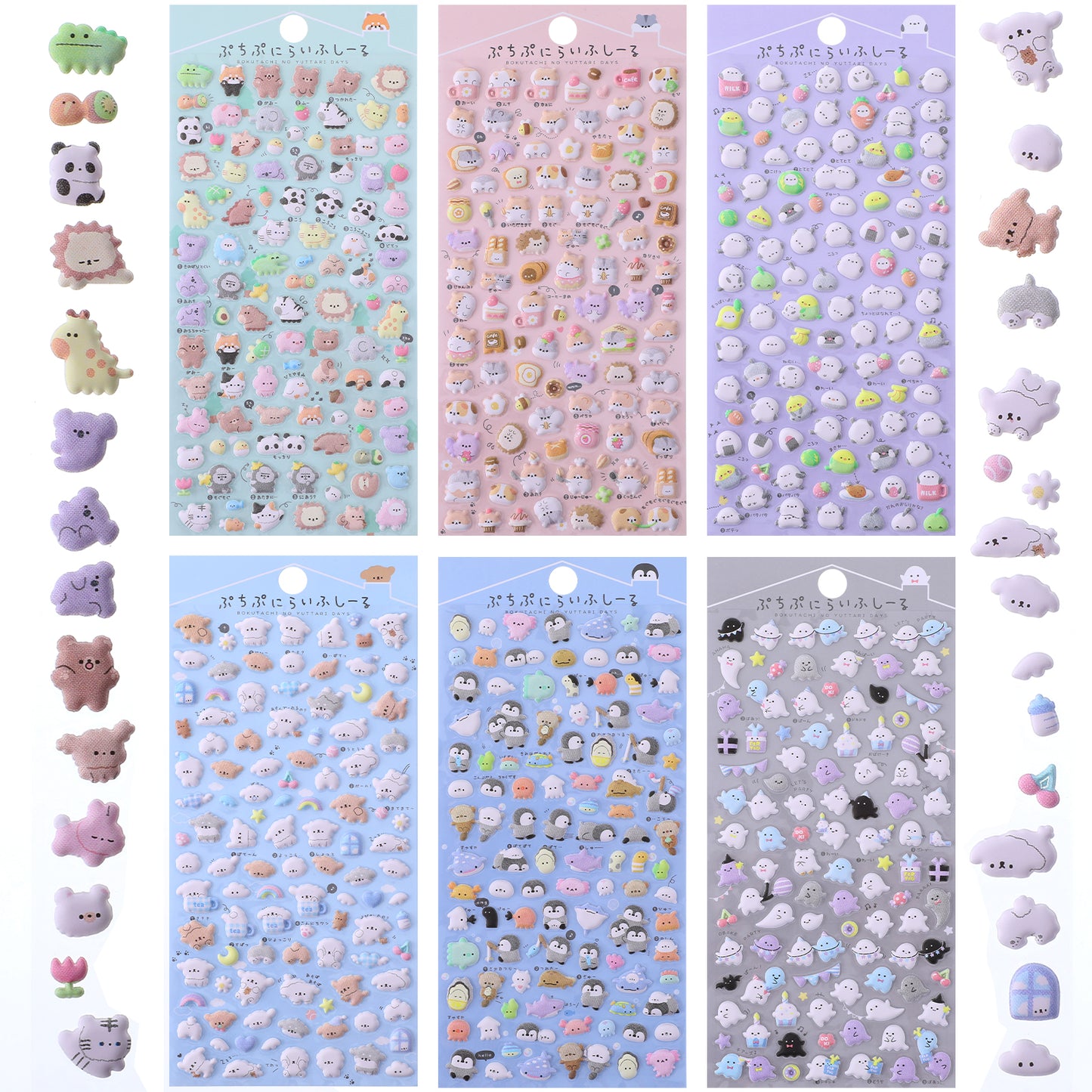 Puffy Stickers for Kids 600Pcs Small 3D Kawaii Stickers Cute Mini Puffy Stickers Cartoon Animal Cat Dog Penguin Birds for Phone Case Scrapbooks Craft