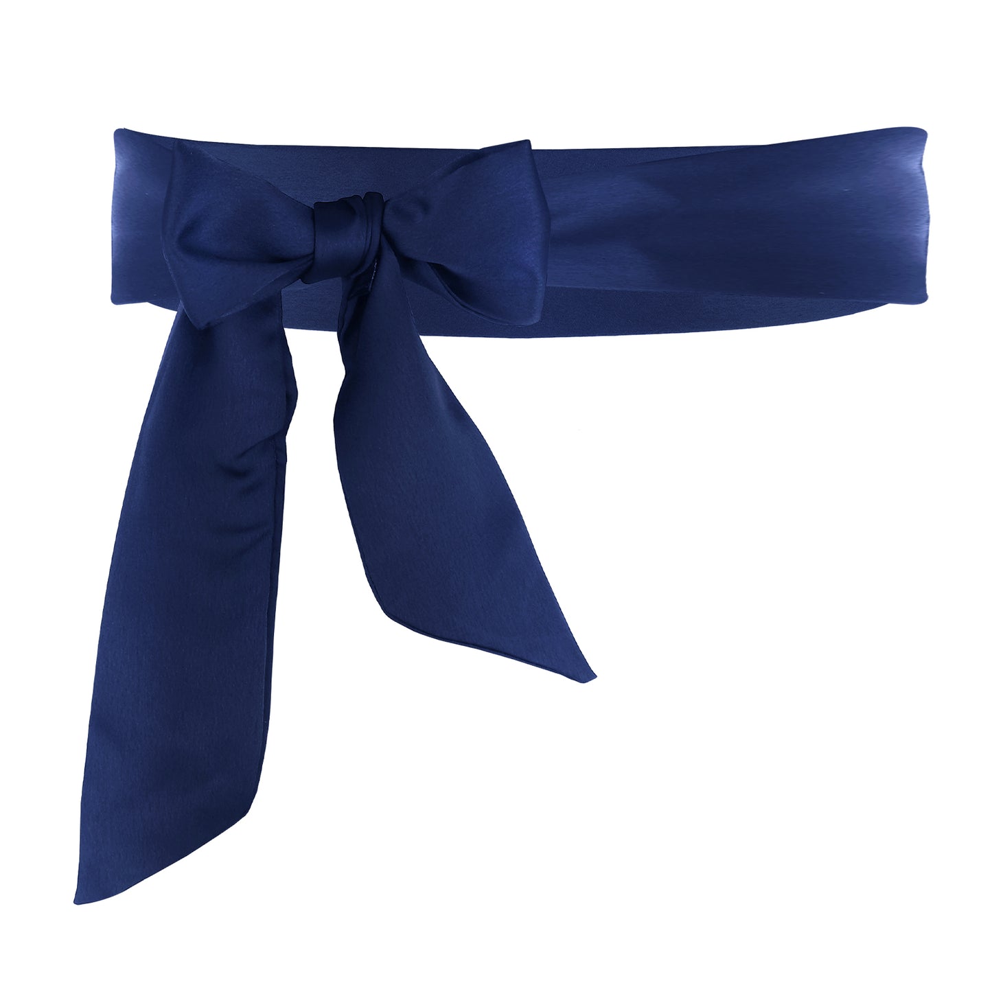 Wedding Satin Smooth Dress Waist Belt,1.97 X 78.74inch Women Self-Tie Satin Sash Belt, for Dress Waistband Hat Accessories(Blue)
