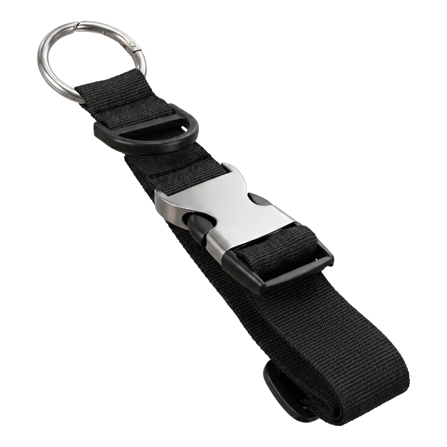 Add a Bag Luggage Strap Jacket Gripper Strap with Hook and D-Ring Baggage Suitcase Belts Travel Accessories Make Your Hands Free, Easy to Carry Your Extra Bags, Black