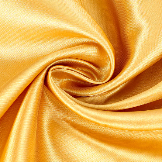 Satin Fabric by The Yard, 60 Inch Wide Gold Satin Fabric Shiny & Silky Lining Fabric Satin Cloth Fabric for Wedding Dress, Clothing Making, DIY Crafts, Table Cover, Sewing(Gold)