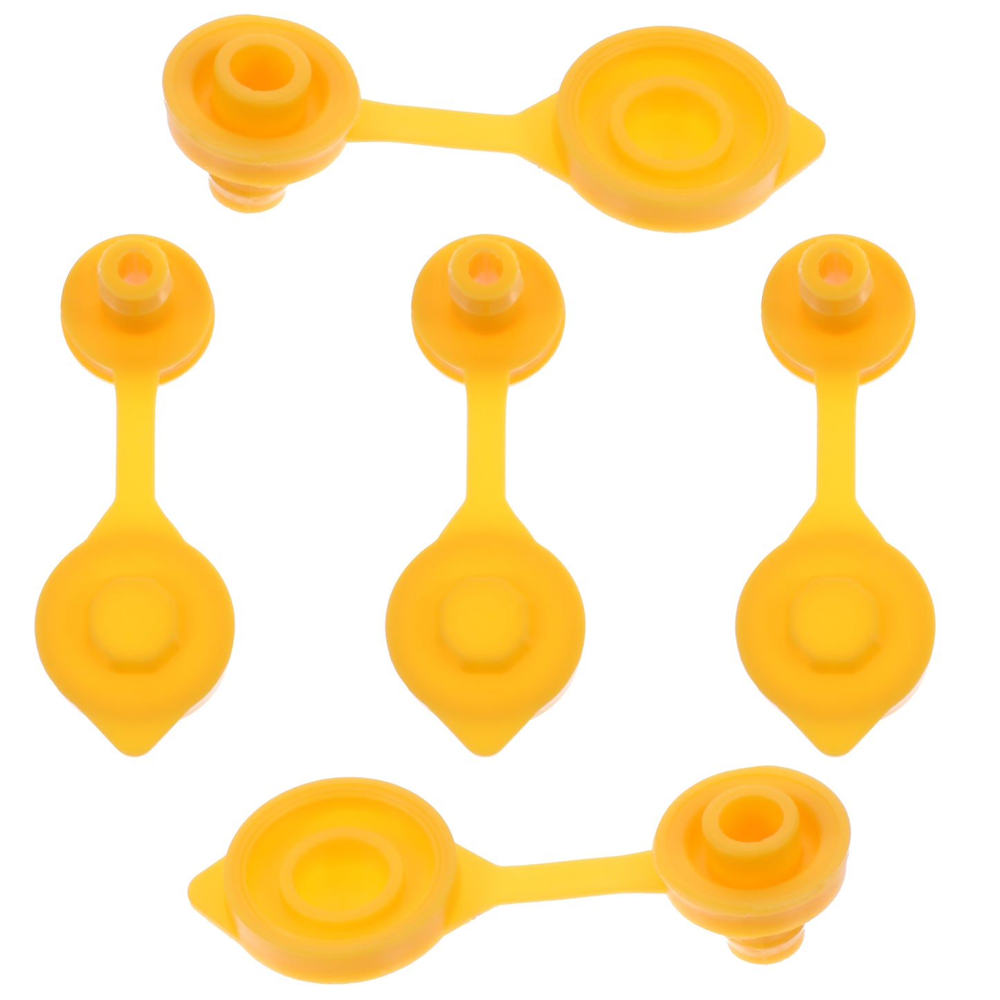 Lusofie 10 Pcs Yellow Gas Can Vent Caps Plastic Gas Can Spout Replacement Universal Can Vent Cap Flexible Pour Nozzle Gasket Stopper For For Most Tanks Water Tanks Gas Tanks