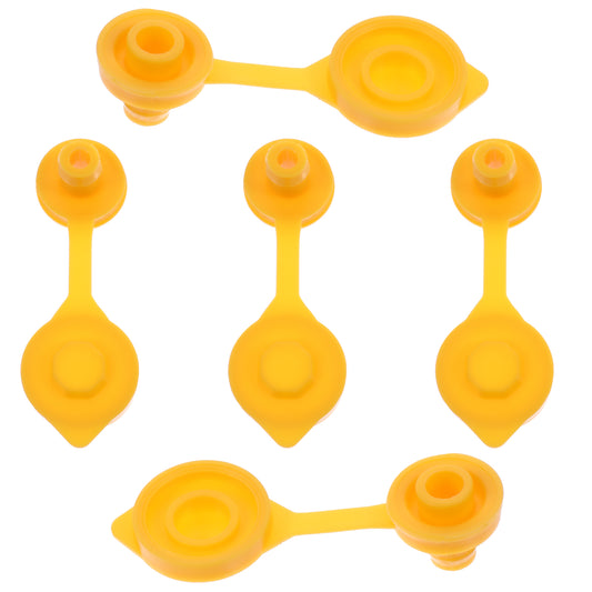 Lusofie 10 Pcs Yellow Gas Can Vent Caps Plastic Gas Can Spout Replacement Universal Can Vent Cap Flexible Pour Nozzle Gasket Stopper For For Most Tanks Water Tanks Gas Tanks