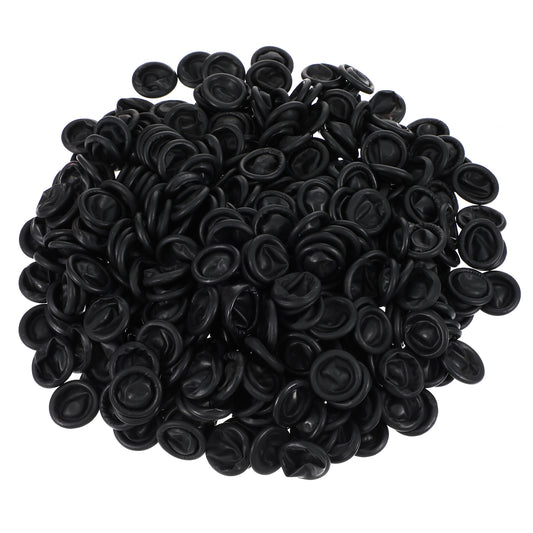 HekouJiub 400Pcs Latex Finger Cots Protective Finger Gloves Black Rubber Finger Covers Finger Cot Uniform Size Finger Protectors for Handicraft Production Office Electronic Maintenance Laboratory