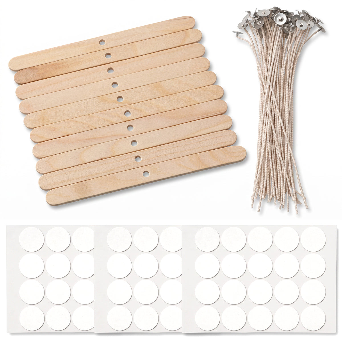 Gemoioio 120pcs Candle Making Supplies kit, Candle Wicks for Candlemaking
