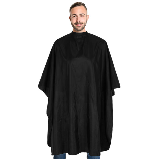 Lusofie Hairdressing Cape Poppers Snap Closure Barber Cape 146 x 120 cm Waterproof Lightweight Hairdressing Apron Fits All Neck Size