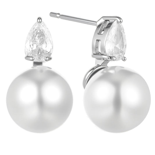 Yolev Drop Pearl Earrings for Women Dainty Dangle Drop Earrings Small Cute Bridal Earrings Pearl Stud Earring for Women Wedding Prom Bride Jewelry Gifts