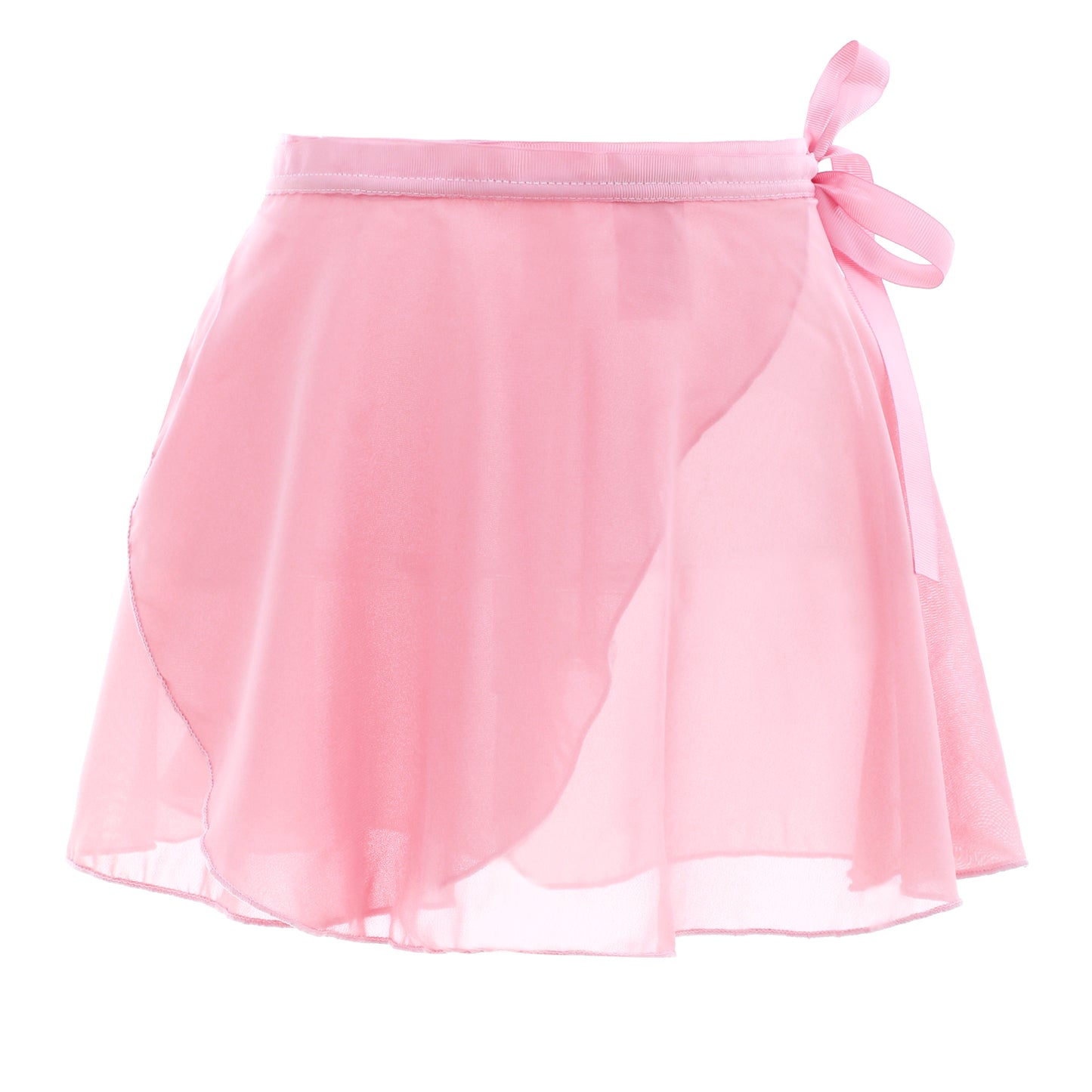 Lusofie Ballet Skirt Adjustable Waist Tie Chiffon Skirt Wrap Dance Skirt Breathable Ballet Skirt Women (Pink)