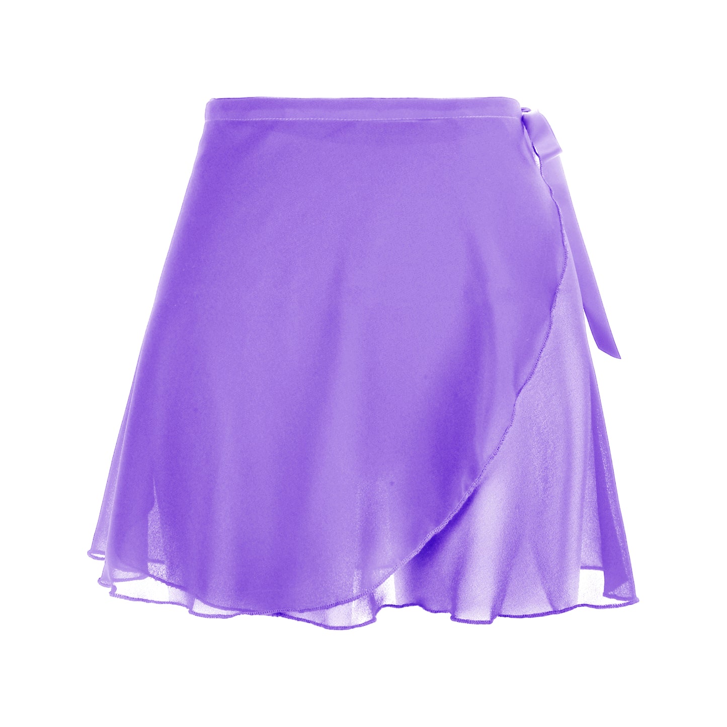 Women's Ballet Wrap Skirt Chiffon Dance Wrap Skirt with Adjustable Waist Tie Gymnastics Ballet Skirts for Women (Light Purple)