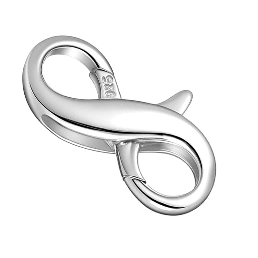 925 Sterling Silver Lobster Clasp Double Opening Lobster Claw Clasps for Jewelry Making Bracelet Necklace Extender Clasps(Silver)