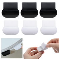 6pcs Toilet Seat Lifter Toilet Lid Lifter Self Adhesive Toilet Seat Lifter Tab Avoid Touching Toilet Cover Handle Bathroom Accessories for Office Home Hotel (White/Black)