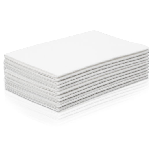 8 Pcs Felt Sheets 8" x 12" for Crafts, 2mm Hard White Thick Felt Fabric Sheet Squares for Crafts, Sewing, Padding and DIY Projects